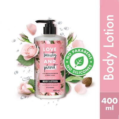 Love Beauty And Planet Murumuru Butter And Rose Aroma Delicious Glow Body Lotion 400 ml - Lotions & Creams