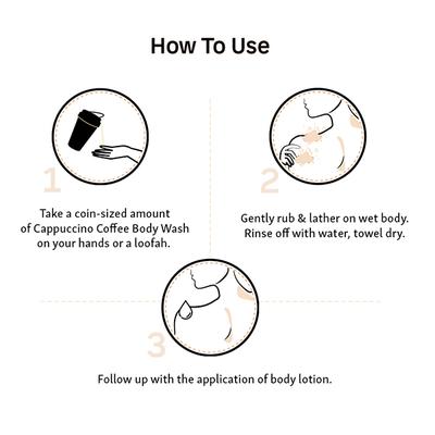 Mcaffeine Coffee Cappuccino Body Wash 300ml - Shower Gels & Body Wash