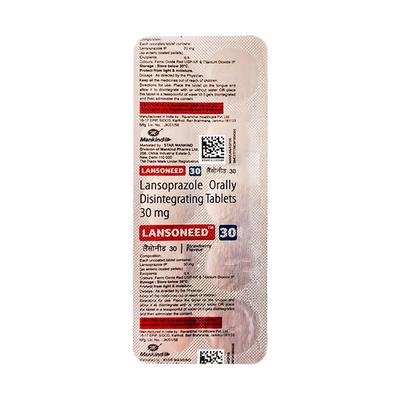 LANSONEED 30 STRAWBERRY FLAVOUR Orally Disintegrating Tablet 10's - Ulcer/Reflux/Flatulence-Aaa