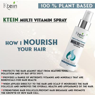 Ktein Natural 100% Plant Based Multi Vitamin Purpose with Deep Nourishment Hairspray for Hair Heat Protection Frizz Free Hair 70 ml - Hair Sprays & Mists