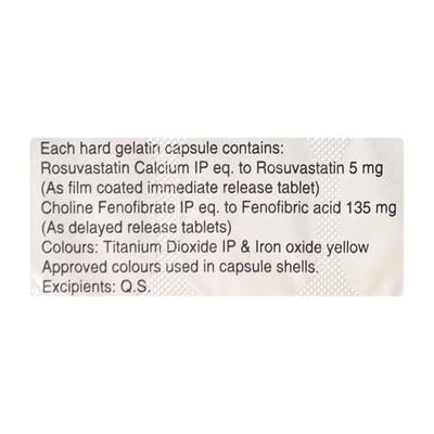 Arvast CF 5mg Capsule 10'S - High Cholesterol-Dys