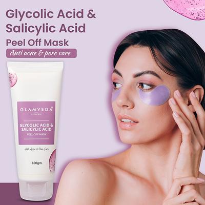 Glamveda Glycolic Acid & Salicylic Acid Peel Off MaskFor Anti Acne & Pore Care 100 ml - Masks & Peels