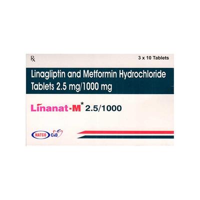 LINANAT M 2.5/1000 Tablet 10's - Diabetes-Ant