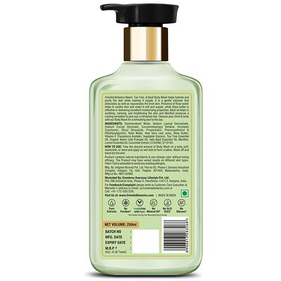 Oriental Botanics Neem, Tea Tree and Basil Body Wash 250 ml - Shower Gels & Body Wash