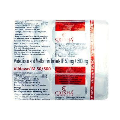 VILDAVAS M Tablet 15's - Diabetes-Ant