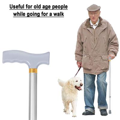 MCP Jindal Height Adjustable Walking Stick - Silver - Wheelchairs & Walking Sticks