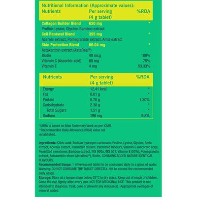 Chicnutrix Collagen Builder Plant Based Effervescent Tablet 20's - Hair & Skin