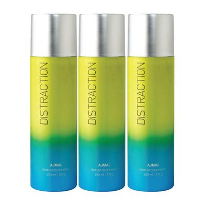Ajmal Distraction Deodorant Pack of 3 Deodorants 200 ml - Perfumes (Edt/Edp)