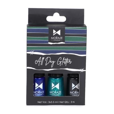 Moraze All Day Glitter Eyeliner (Combo Pack of 3 x 3.5 ml ) 1's - Eyeliners