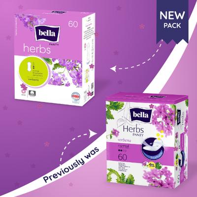 Bella Herbs Verbena Normal Panty Liners 60's - Panty Liners
