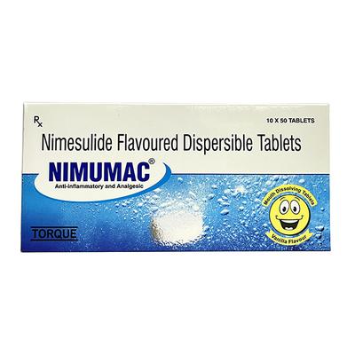 NIMUMAC VANILLA FLAVOUR MOUTH DISSOLVING Tablet 10's - Pain relief-Nsa