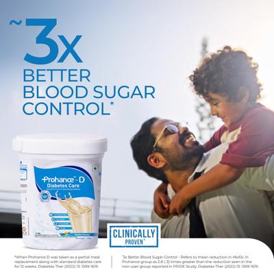 PROHANCE D DIABETES CARE SUCROSE FREE VANILLA FLAVOUR Powder 400gm - Supplements-Vam