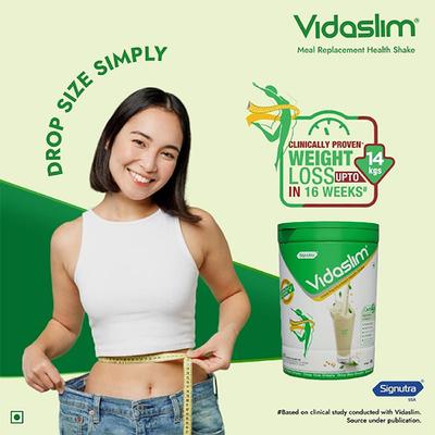 Vidaslim High Protein Meal Replacement for Weight Management Powder Jar - Vanilla Elixir Flavour 400 g - Weight Loss