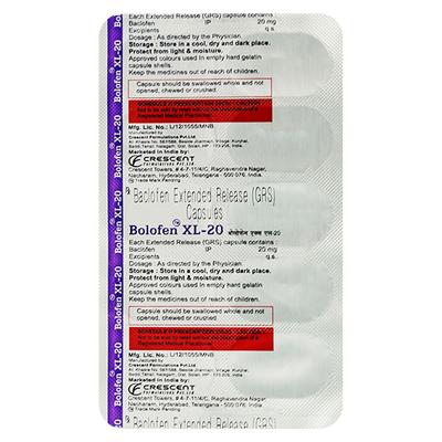 BOLOFEN XL 20mg Capsule 10's - Muscle Cramps/Spasticity-Mus