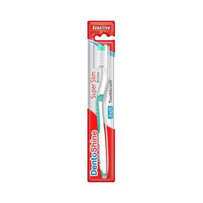 Dentoshine Super Slim Soft Toothbrush Green 100 gm - Toothbrushes