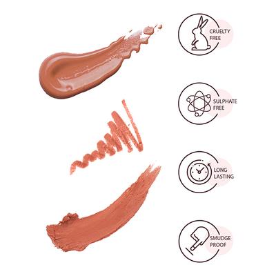 Star Struck by Sunny Leone Caramello Lip Kit Lipstick and Lip Gloss and Lip Liner 3's - Lipsticks