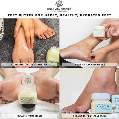 Bella Vita Organic Feet Love Foot Cream Softens 85 gm - Foot Creams & Lotions