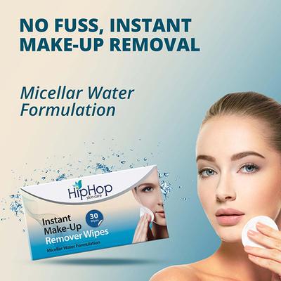 HipHop Makeup Remover Micellar Water Wipes 30's - Facial Wipes & Tissues