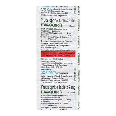 EVAQUIK 2 Tablet 10's - Constipation-Lax