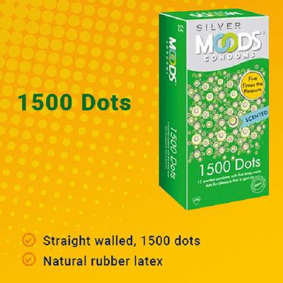 Moods 1500 Dots Silver Condoms 12's - Plain/Flavoured Condoms