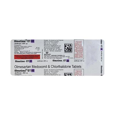 OLMETIME CT 40mg Tablet 10's - Hypertension-Ang