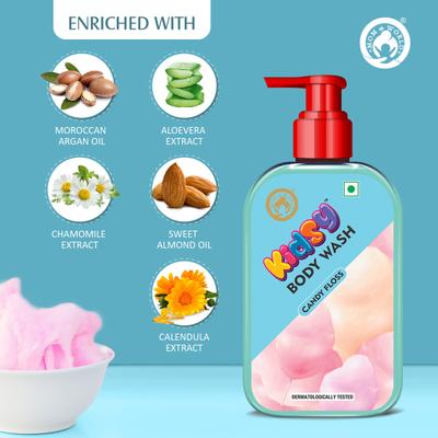 Mom & World Kidsy Body Wash - Candy Floss 240 ml - Baby Body Wash