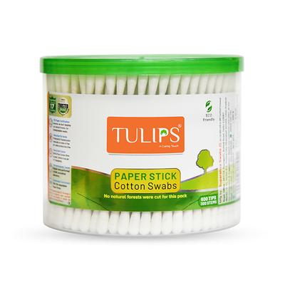 Tulips Paper Stick Cotton Buds - Jar 300's - Cotton Buds & Balls