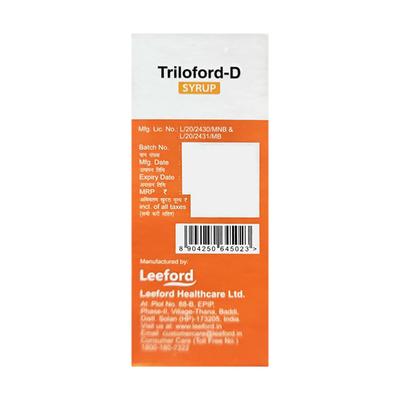 TRILOFORD D Cough Syrup 100ml - Cough And Cold-Cou