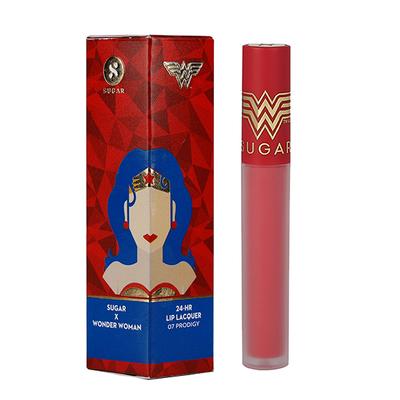 SUGAR Cosmetics X Wonder Woman 24 - Hr Lip Lacquer - 07 Prodigy 3.5 ml - Lipsticks