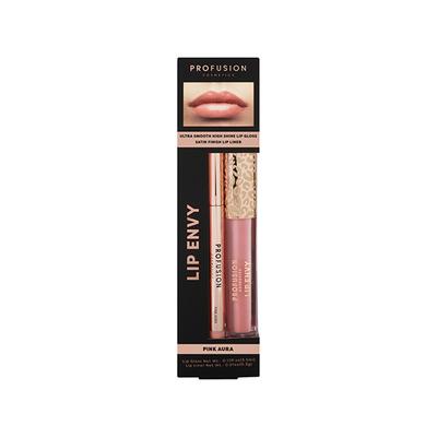 Profusion Cosmetics Lip Envy Lip Gloss & + Lip Liner Duo - Pink Aura (3.5ml + 0.3g) 1's - Lip Glosses