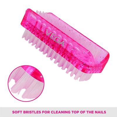 Vega Dual Surface Nail Brush, Blue 2's - Nail Care
