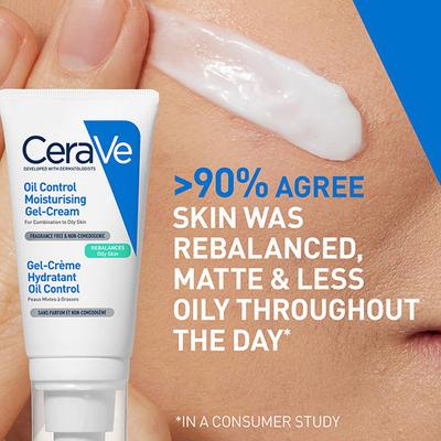 CeraVe Oil Control Gel-Cream Lightweight Moisturizer for Oily & Combination Skin with Shine Control 52 ml - Face Oils