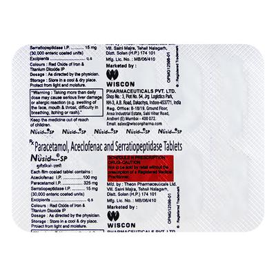 NUSID NEO SP Tablet 10's - Pain relief-Nsa