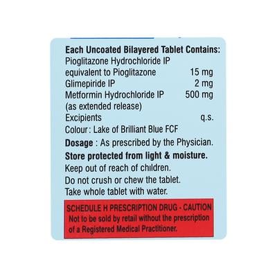 K Pio Gm2 Tablet 15'S - Diabetes-Ant