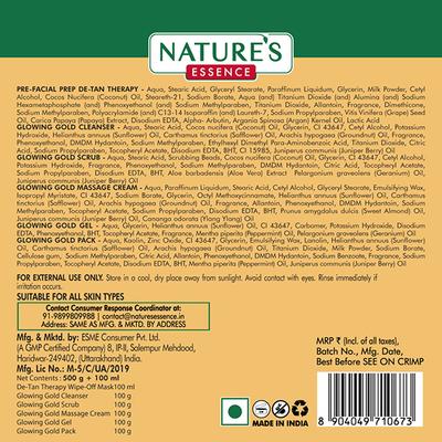 Nature's Essence Advanced Glowing Gold Facial Kit 500 gm - Facial Kits