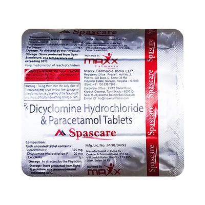 SPASCARE Tablet 20's - Muscle Spasm-Mus