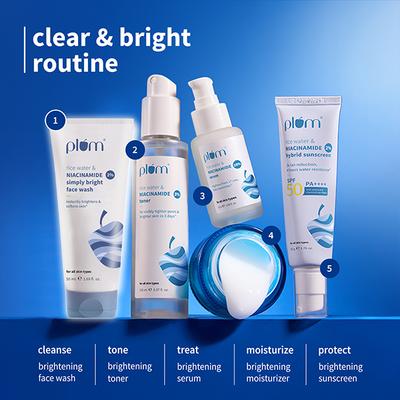 Plum 2% Niacinamide Face Wash With Rice Water For Bright Soft Skin 50 ml - Face Wash & Cleansers
