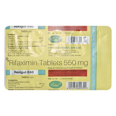 REXIGUT 550 Tablet 10's - Bacterial Infections-OAB