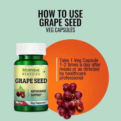 Morpheme Remedies Grape Seed 500 mg Veg Capsule 60's - Herbal Dietary Supplement