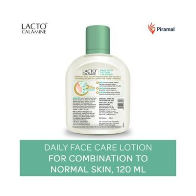 Lacto Calamine Daily Face Care Lotion Oil Balance with Aloevera for Combination to Normal Skin - 120Ml - Face Moisturizers