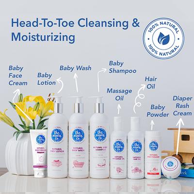 The Mom's Co. Massage Oil with Organic Jojoba, Wheat Germ & Chamomile Oils for Babies 100ml - Creams, Lotions & Oils