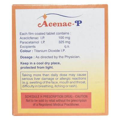ACENAC P Tablet 15's - Pain relief-Ano