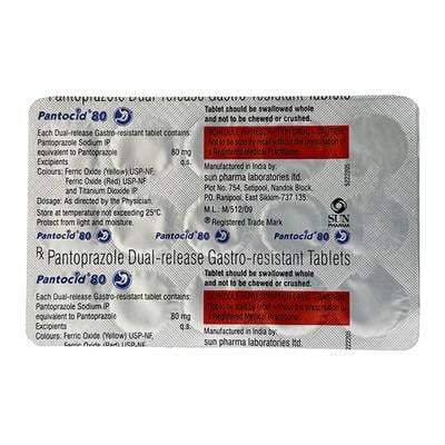PANTOCID 80 Tablet 15's - Ulcer/Reflux/Flatulence-Aaa