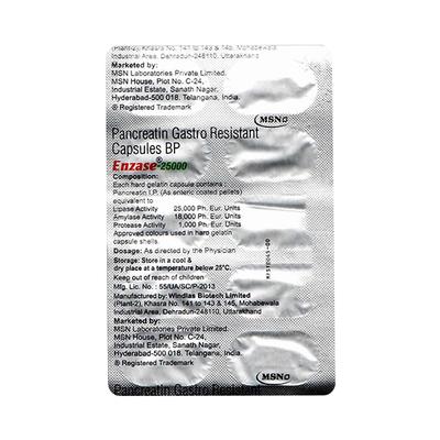 ENZASE 25000 Capsule 10's - Digestion-Dig