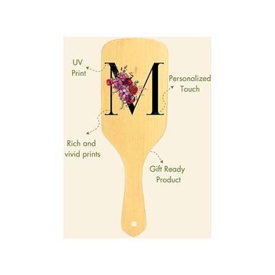 Allure Personalised Paddle Hair Brush Letter M 1's - Hair Brushes