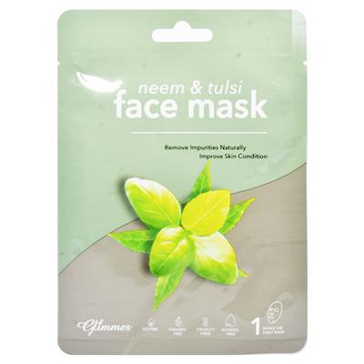 Glimmer Face Sheet Mask Neem Tulsi 1's - Sheet Masks