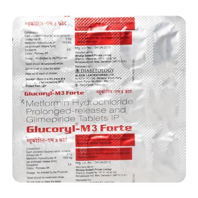 Glucoryl M3 Forte Tablet 15'S - Diabetes-Ant