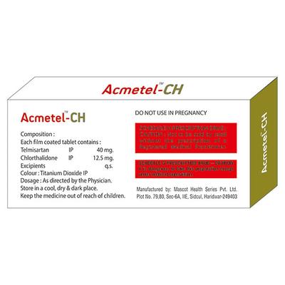 ACMETEL CH Tablet 10's - Hypertension-Ang