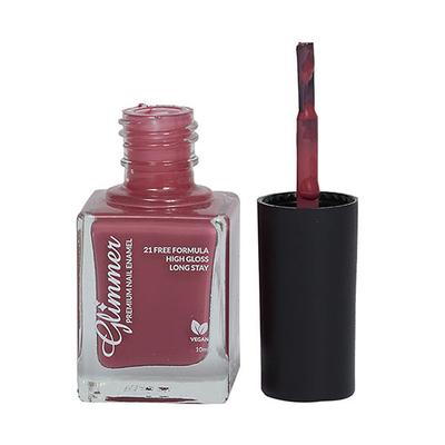 Glimmer Premium Nail Enamel Pinkish Red 10 ml - Nail Polish
