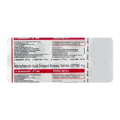 Renodapt S 180mg Tablet 10'S - Auto Immune Disease-Imm